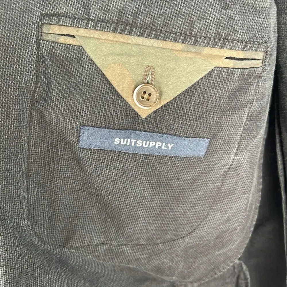 SuitSupply 100% pure cotton unlined two button double vent sport coat blazer